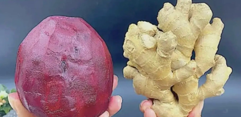 Fresh beetroot and ginger — key natural ingredients